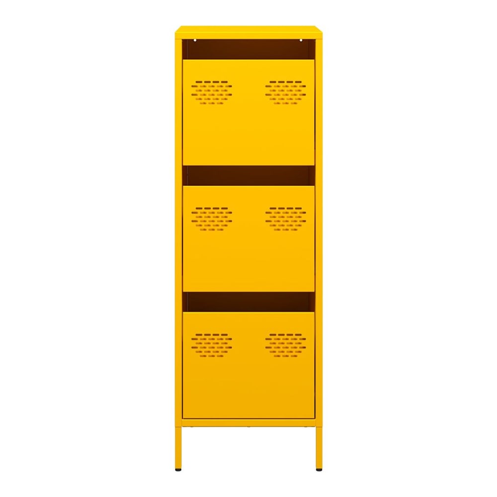 Highboard 39x35x103,5 cm Steel Yellow