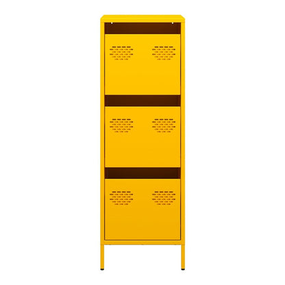 Highboard 39x35x103,5 cm Steel Yellow
