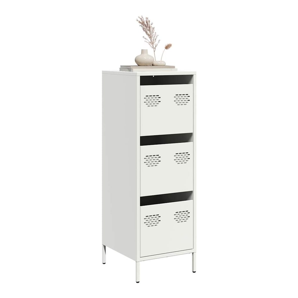 Highboard 39x35x103,5 cm Steel White