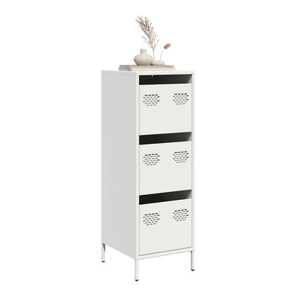 Highboard 39x35x103,5 cm Steel White