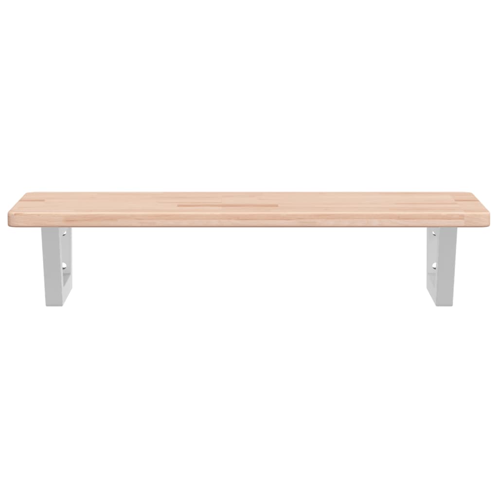 vidaXL Basin Shelf Wall Mounted Steel and Solid Wood Oak 4