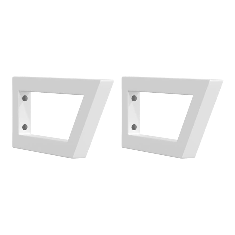 Basin Shelf Wall Mounted Steel and Solid Wood Oak Trapezium Height 2.5 cm Width 80 cm Brown and white