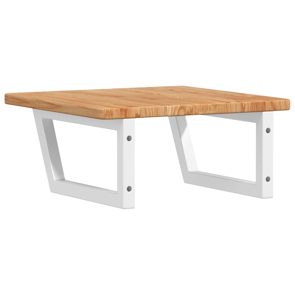 vidaXL Basin Shelf Wall Mounted Steel and Solid Wood Oak 6