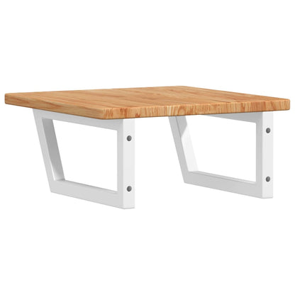 vidaXL Basin Shelf Wall Mounted Steel and Solid Wood Oak 6
