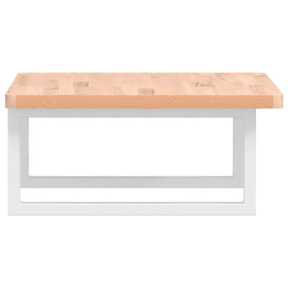 vidaXL Basin Shelf Wall Mounted Steel and Solid Wood Beech 5