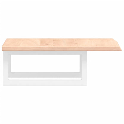 vidaXL Basin Shelf Wall Mounted Steel and Solid Wood Oak 5