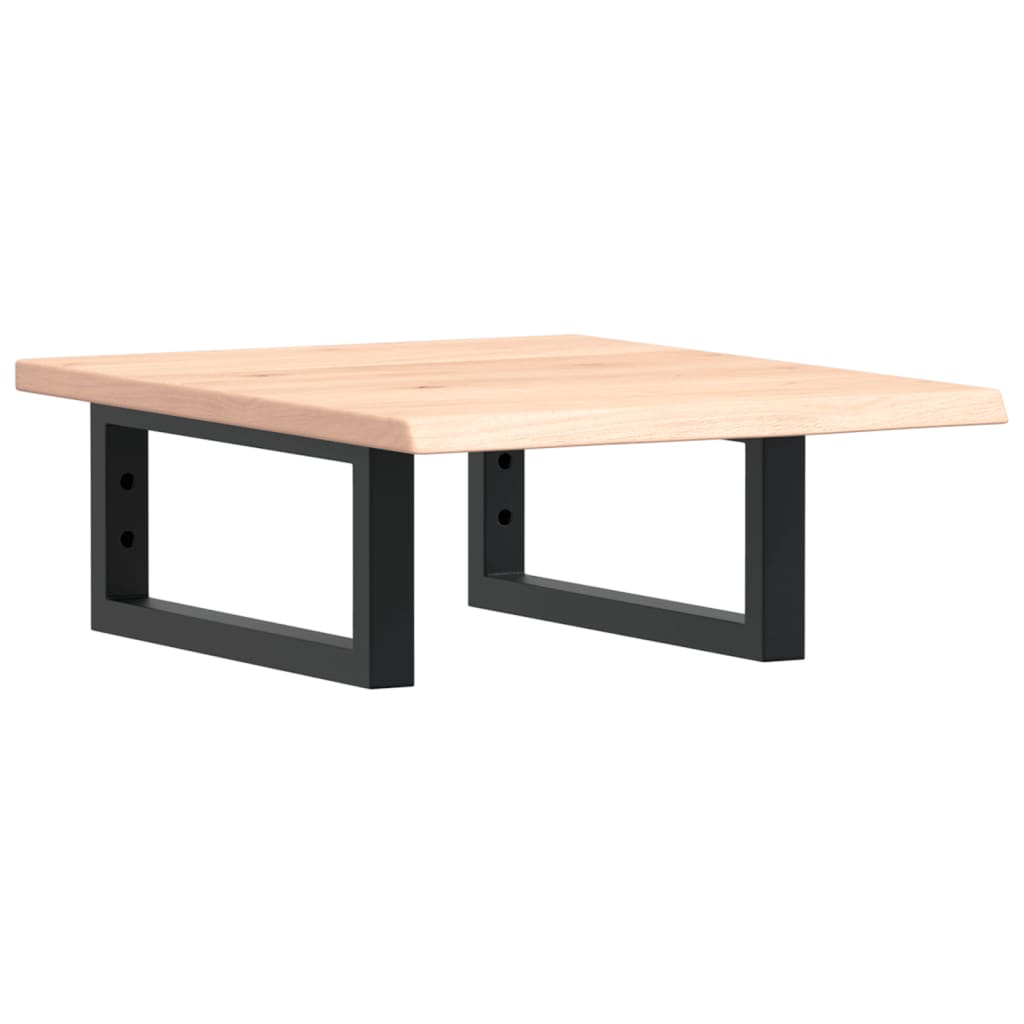 vidaXL Basin Shelf Wall Mounted Steel and Solid Wood Oak 2
