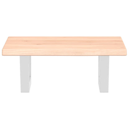 vidaXL Basin Shelf Wall Mounted Steel and Solid Wood Oak 4