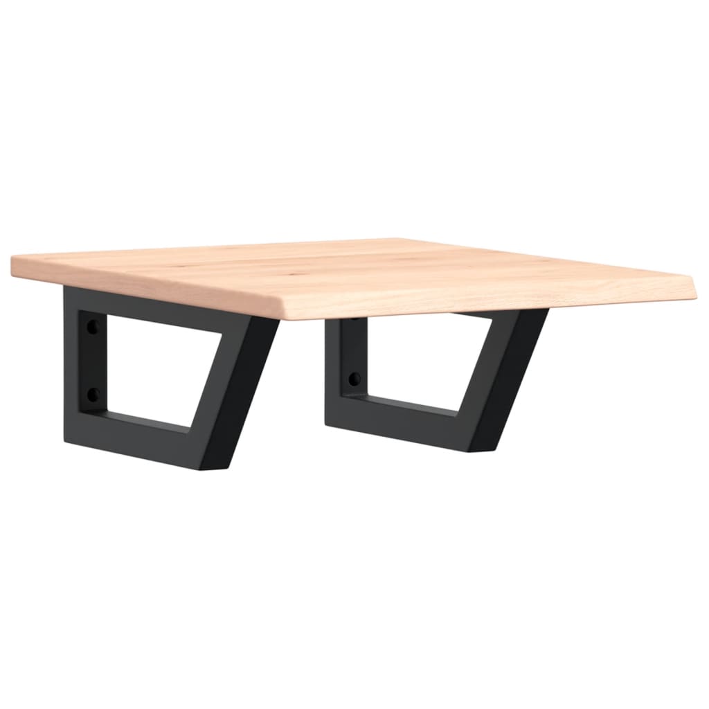 vidaXL Basin Shelf Wall Mounted Steel and Solid Wood Oak 2