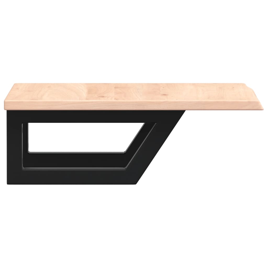 vidaXL Basin Shelf Wall Mounted Steel and Solid Wood Oak 5