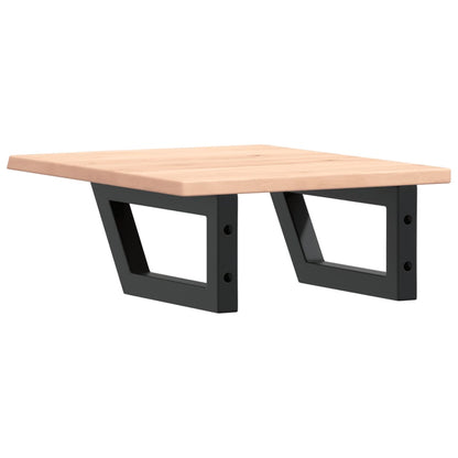 vidaXL Basin Shelf Wall Mounted Steel and Solid Wood Oak 6
