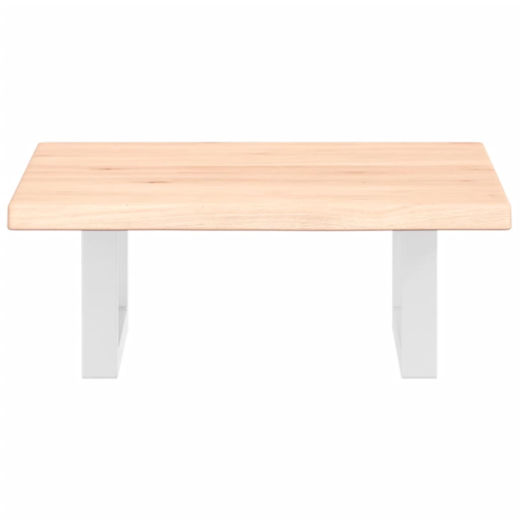 vidaXL Basin Shelf Wall Mounted Steel and Solid Wood Oak 4