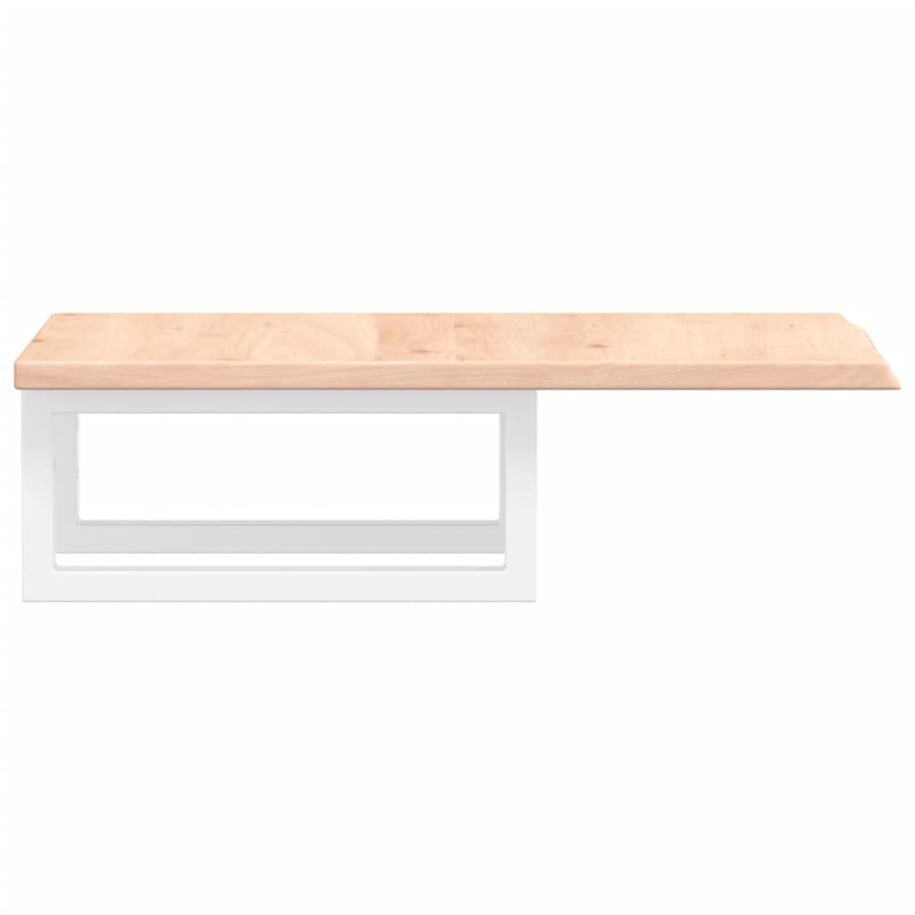 vidaXL Basin Shelf Wall Mounted Steel and Solid Wood Oak 5