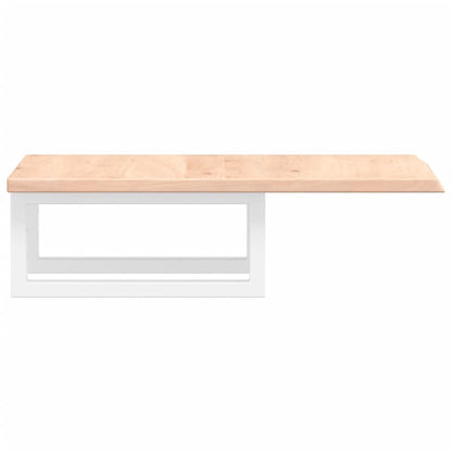 vidaXL Basin Shelf Wall Mounted Steel and Solid Wood Oak 5
