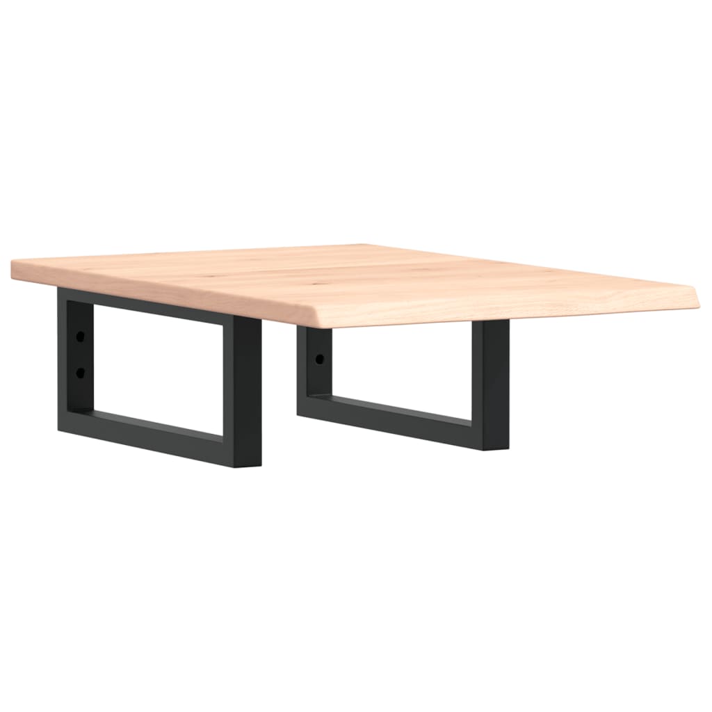 vidaXL Basin Shelf Wall Mounted Steel and Solid Wood Oak 2