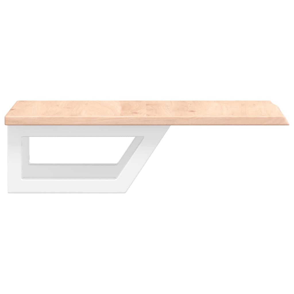 vidaXL Basin Shelf Wall Mounted Steel and Solid Wood Oak 5