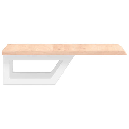 vidaXL Basin Shelf Wall Mounted Steel and Solid Wood Oak 5
