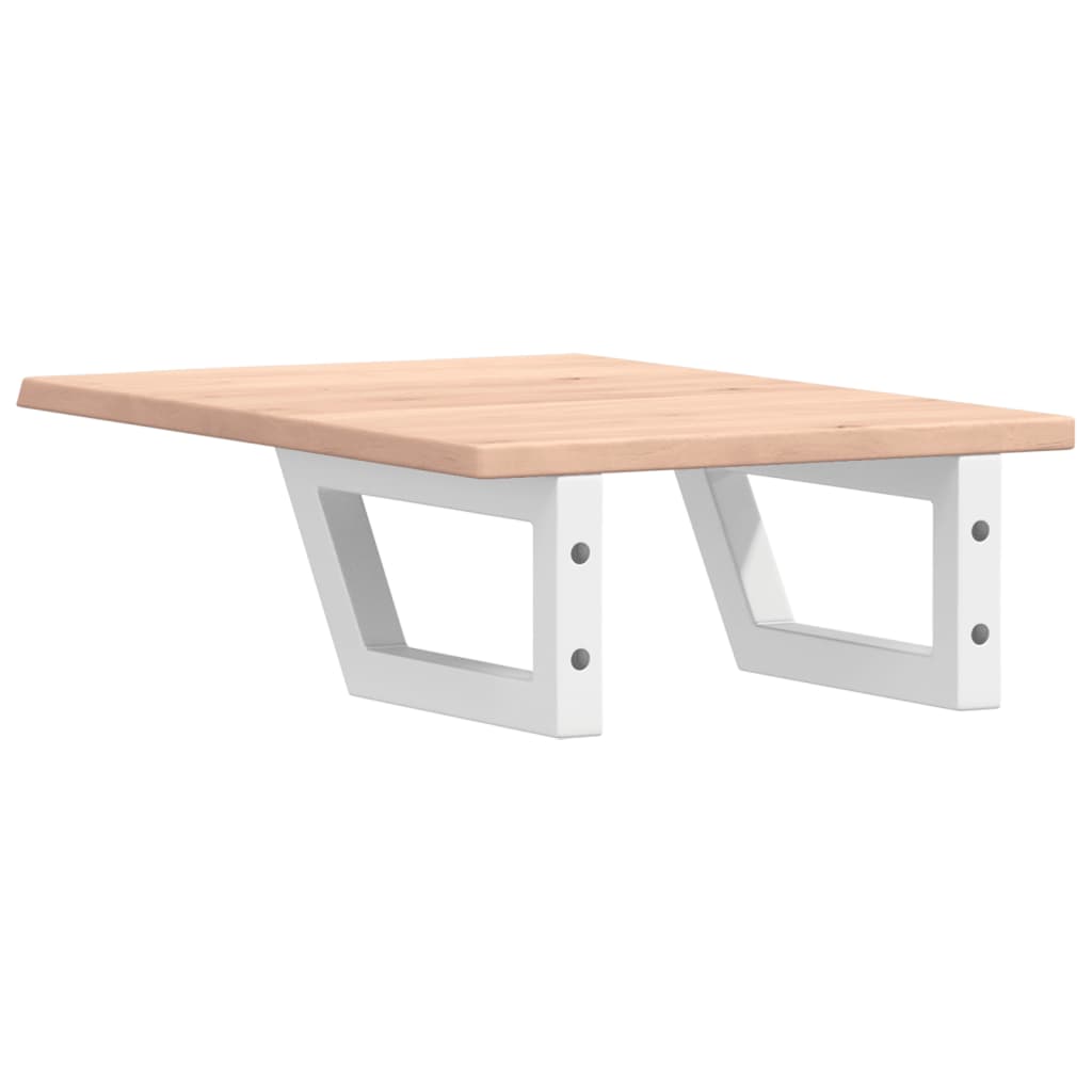 vidaXL Basin Shelf Wall Mounted Steel and Solid Wood Oak 6
