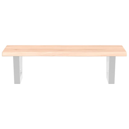 vidaXL Basin Shelf Wall Mounted Steel and Solid Wood Oak 4