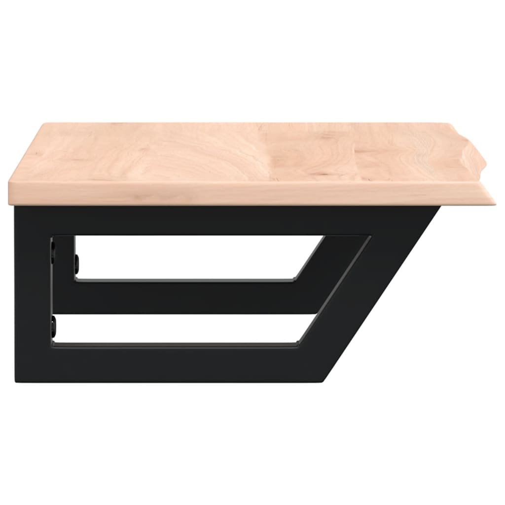vidaXL Basin Shelf Wall Mounted Steel and Solid Wood Oak 5