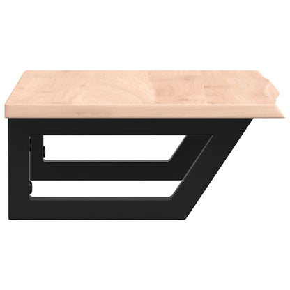 vidaXL Basin Shelf Wall Mounted Steel and Solid Wood Oak 5