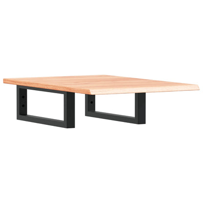 vidaXL Basin Shelf Wall Mounted Steel and Solid Wood Oak 2