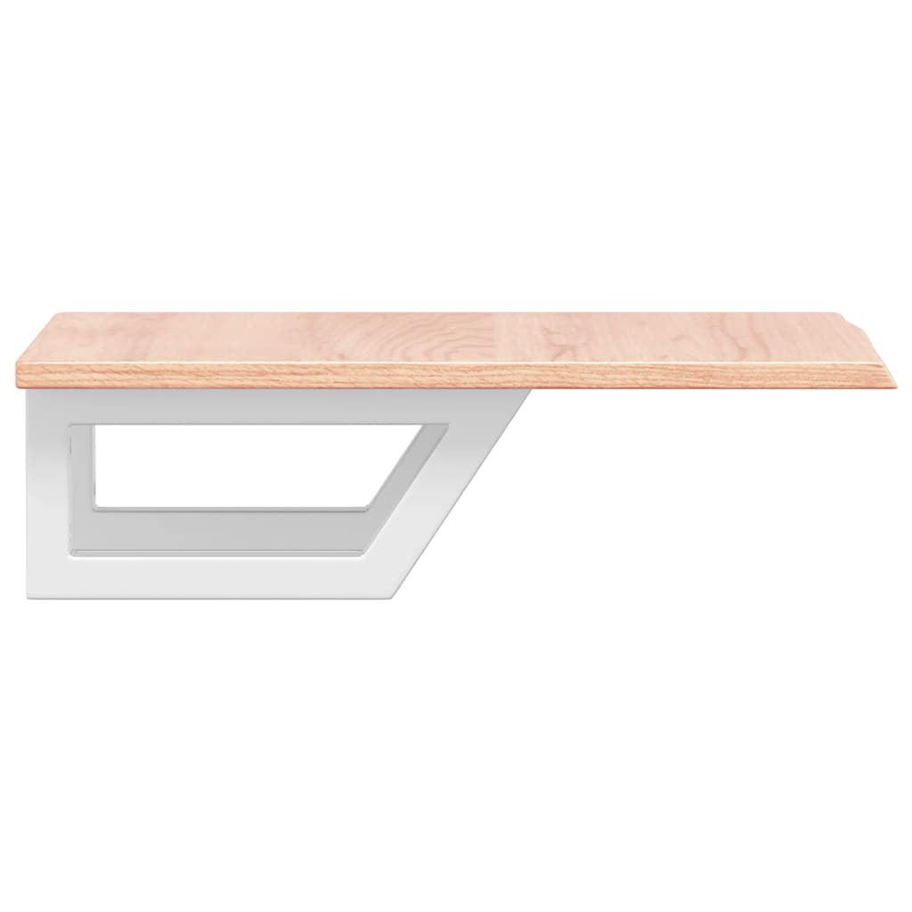 vidaXL Basin Shelf Wall Mounted Steel and Solid Wood Oak 5