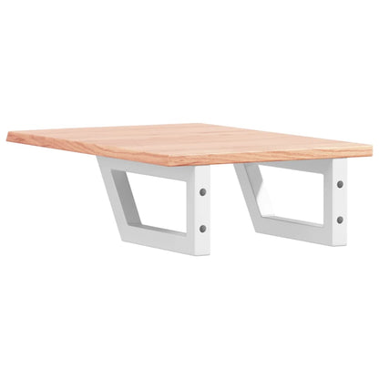vidaXL Basin Shelf Wall Mounted Steel and Solid Wood Oak 6