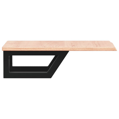 vidaXL Basin Shelf Wall Mounted Steel and Solid Wood Oak 5