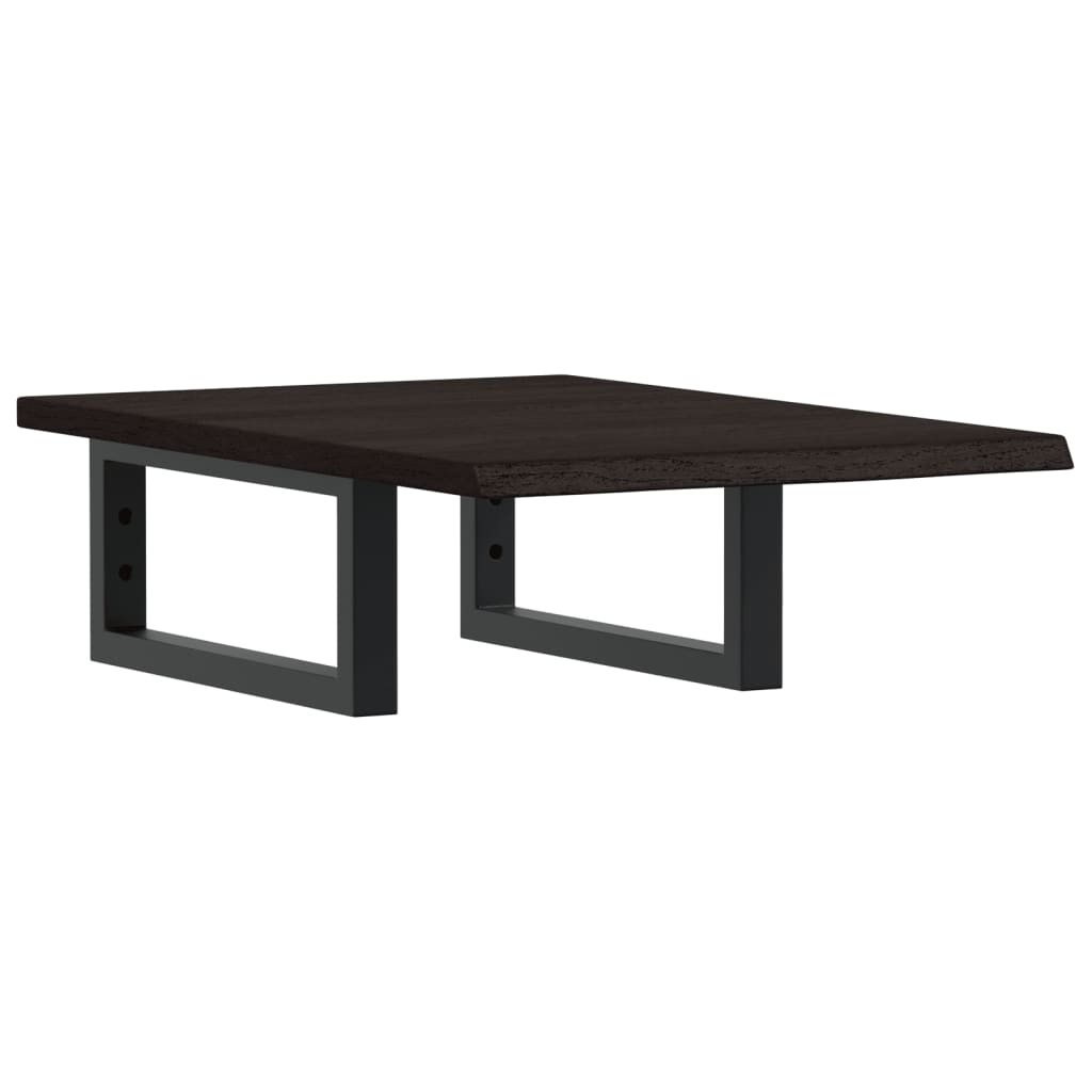 vidaXL Basin Shelf Wall Mounted Steel and Solid Wood Oak 2