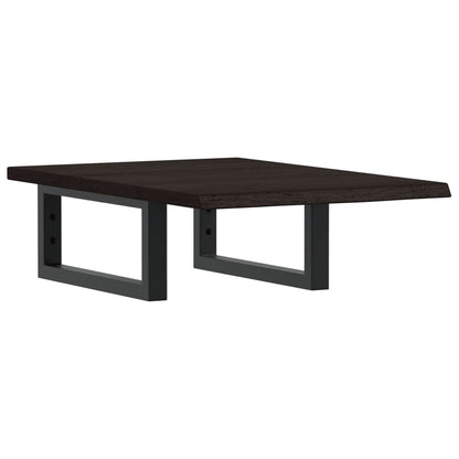 vidaXL Basin Shelf Wall Mounted Steel and Solid Wood Oak 2