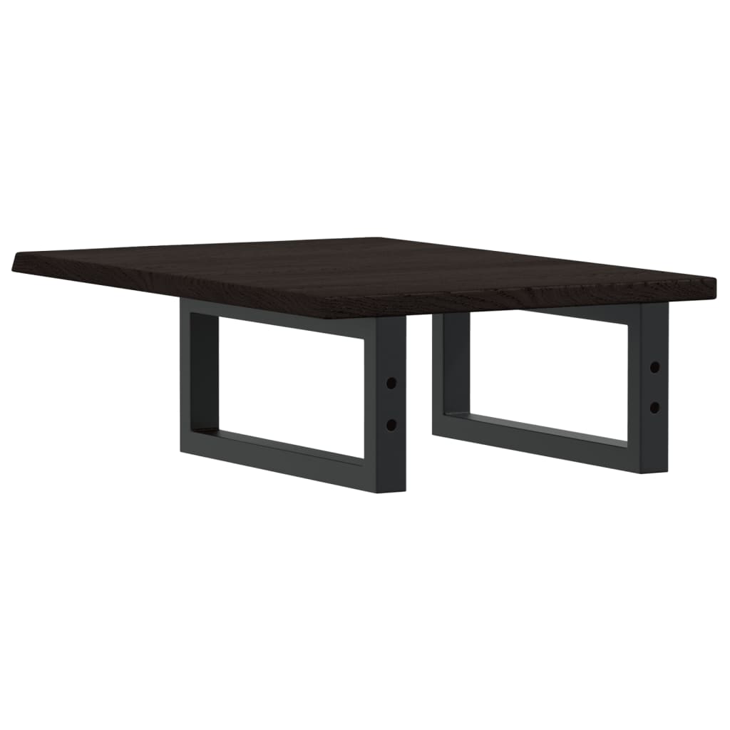 vidaXL Basin Shelf Wall Mounted Steel and Solid Wood Oak 6