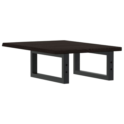 vidaXL Basin Shelf Wall Mounted Steel and Solid Wood Oak 6