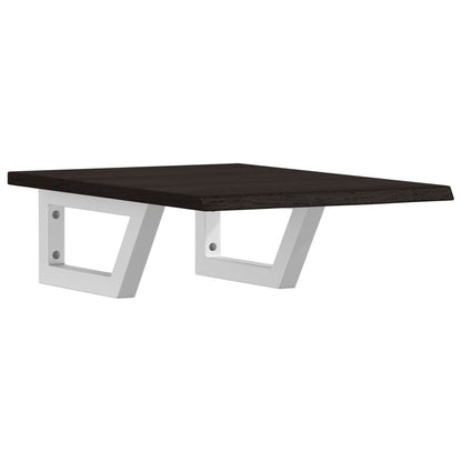 vidaXL Basin Shelf Wall Mounted Steel and Solid Wood Oak 2