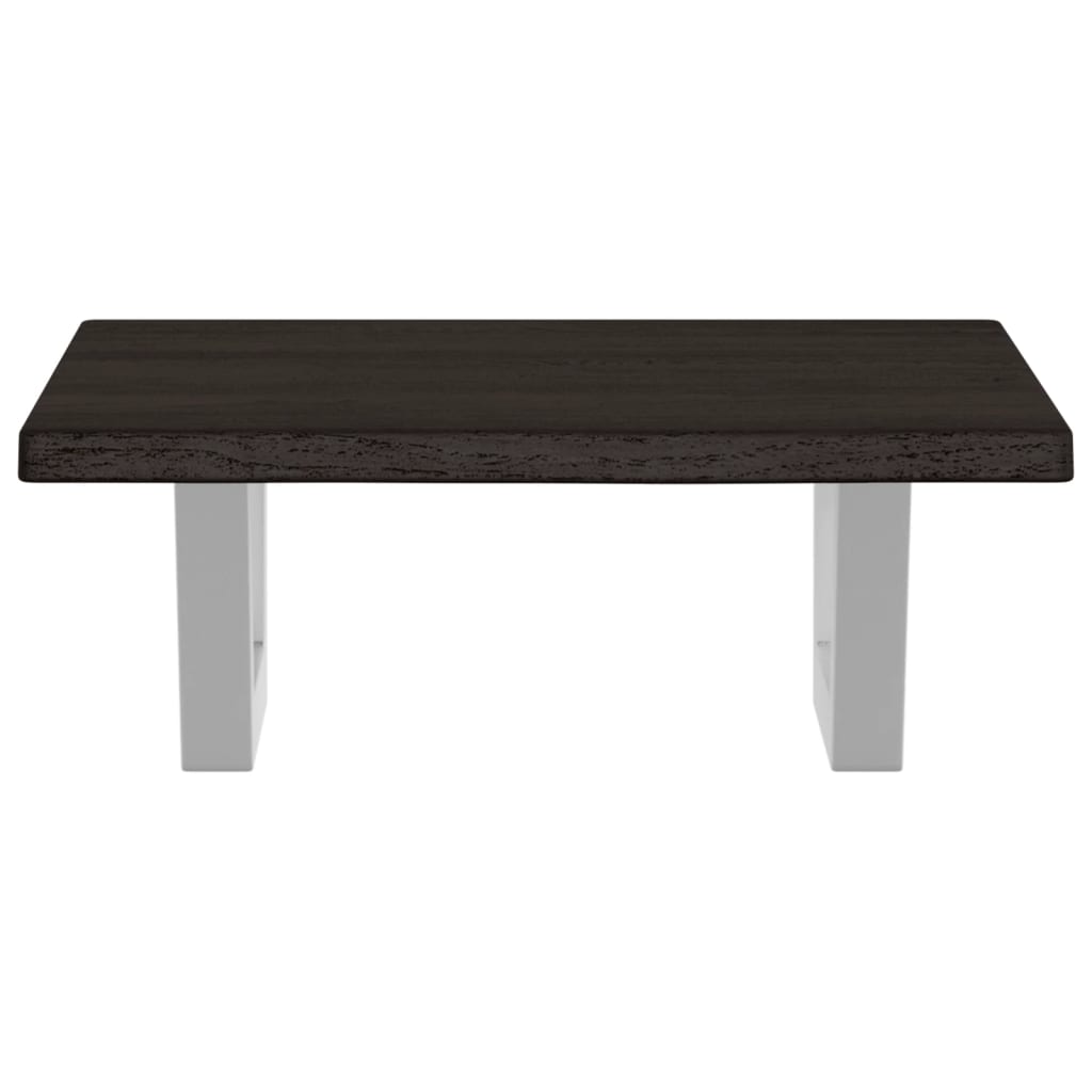 vidaXL Basin Shelf Wall Mounted Steel and Solid Wood Oak 4