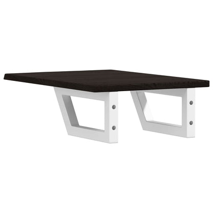 vidaXL Basin Shelf Wall Mounted Steel and Solid Wood Oak 6