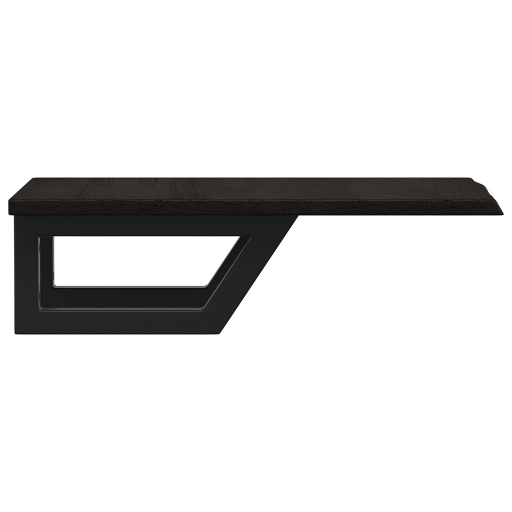 vidaXL Basin Shelf Wall Mounted Steel and Solid Wood Oak 5