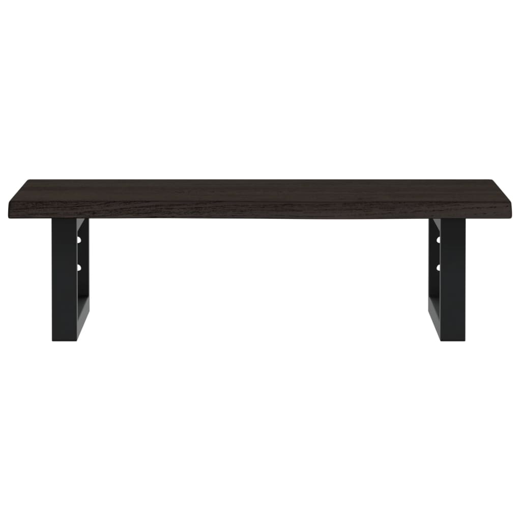 vidaXL Basin Shelf Wall Mounted Steel and Solid Wood Oak 4