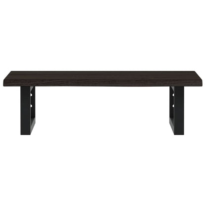 vidaXL Basin Shelf Wall Mounted Steel and Solid Wood Oak 4