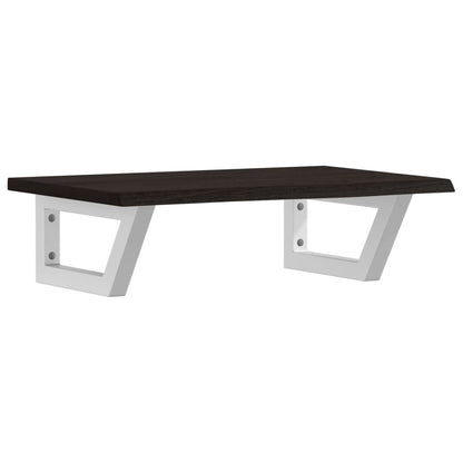 vidaXL Basin Shelf Wall Mounted Steel and Solid Wood Oak 2