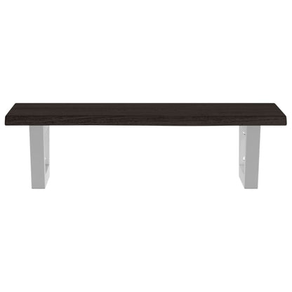 vidaXL Basin Shelf Wall Mounted Steel and Solid Wood Oak 4