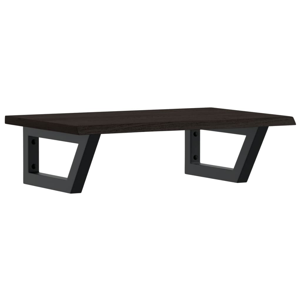 vidaXL Basin Shelf Wall Mounted Steel and Solid Wood Oak 2