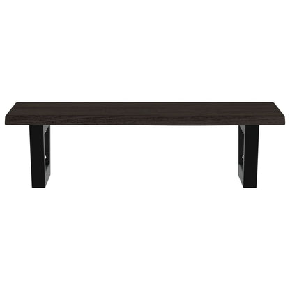 vidaXL Basin Shelf Wall Mounted Steel and Solid Wood Oak 4