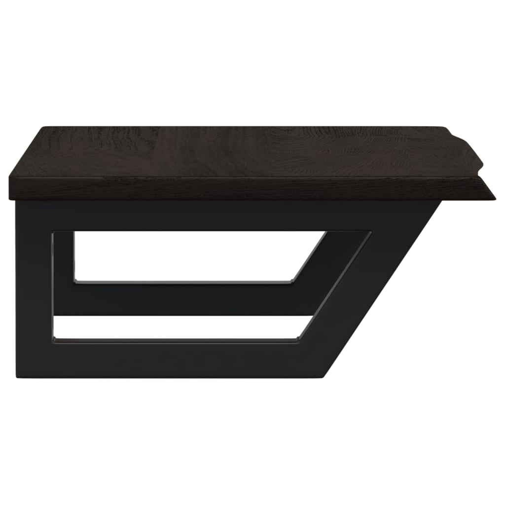 vidaXL Basin Shelf Wall Mounted Steel and Solid Wood Oak 5