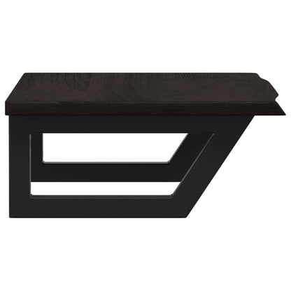 vidaXL Basin Shelf Wall Mounted Steel and Solid Wood Oak 5