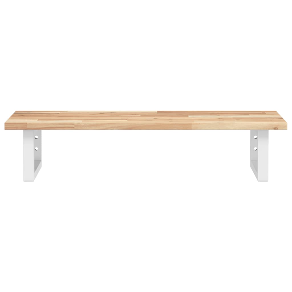 vidaXL Basin Shelf Wall Mounted Steel and Solid Wood Acacia 4