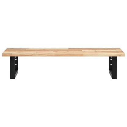 vidaXL Basin Shelf Wall Mounted Steel and Solid Wood Acacia 4