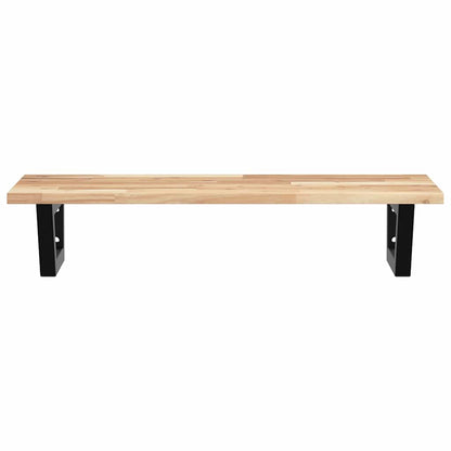 vidaXL Basin Shelf Wall Mounted Steel and Solid Wood Acacia 4