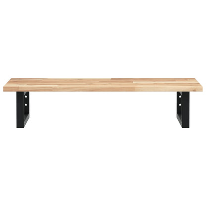 vidaXL Basin Shelf Wall Mounted Steel and Solid Wood Acacia 4