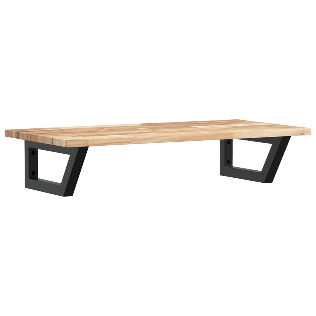 vidaXL Basin Shelf Wall Mounted Steel and Solid Wood Acacia 2
